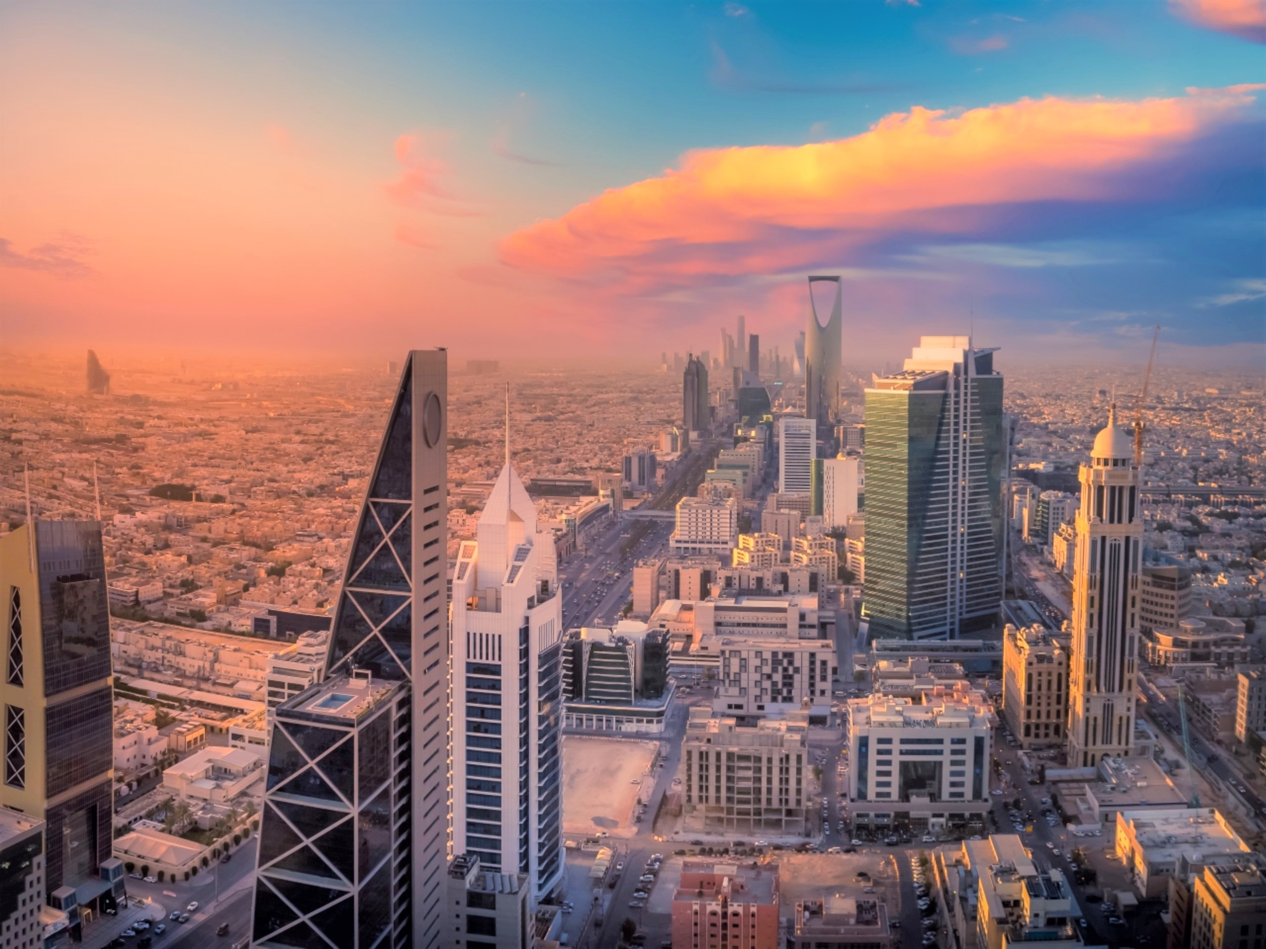 This is a photo of a sky view of Saudi Arabia.