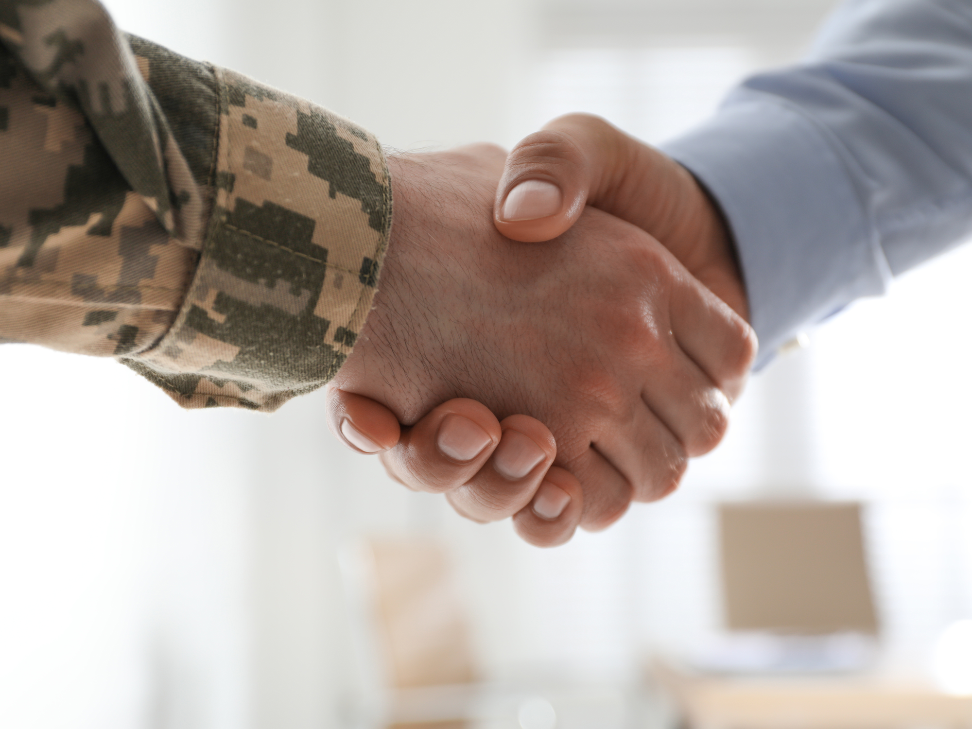 Two people shaking hands